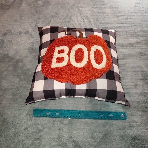 Boo Halloween Pillow Pumpkin Throw Decorative Home Decor Autumn Fall Textile - Picture 8 of 8